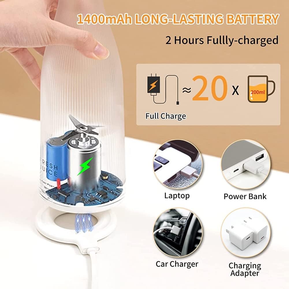 Portable Blender Small Blender Personal Travel Size Blender with Magnetic USB Rechargeable for Shakes and Smoothies A