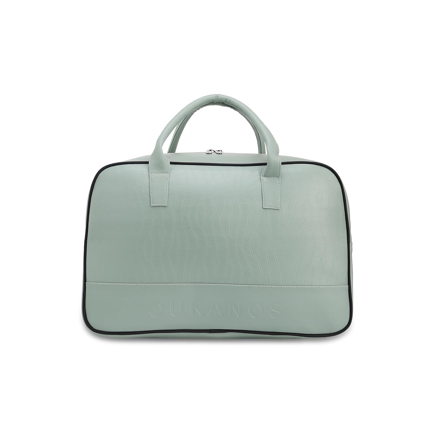 Unisex 25L PU Duffle Bag for Travel | Stylish Leatherette Cabin Luggage with Smooth Zippers | Compact, Comfortable & Spacious for Weekend Trips, Gym & Everyday Use | Green (Pista, M)-image-3