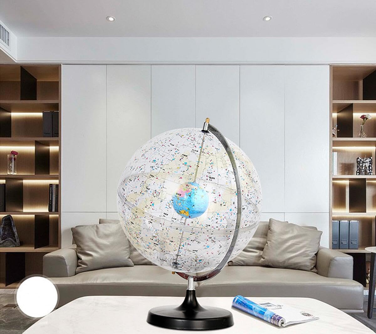 Amazon.co.jp: 地球儀 世界星座地球儀 32cm 大型 おしゃれ 透明 発光