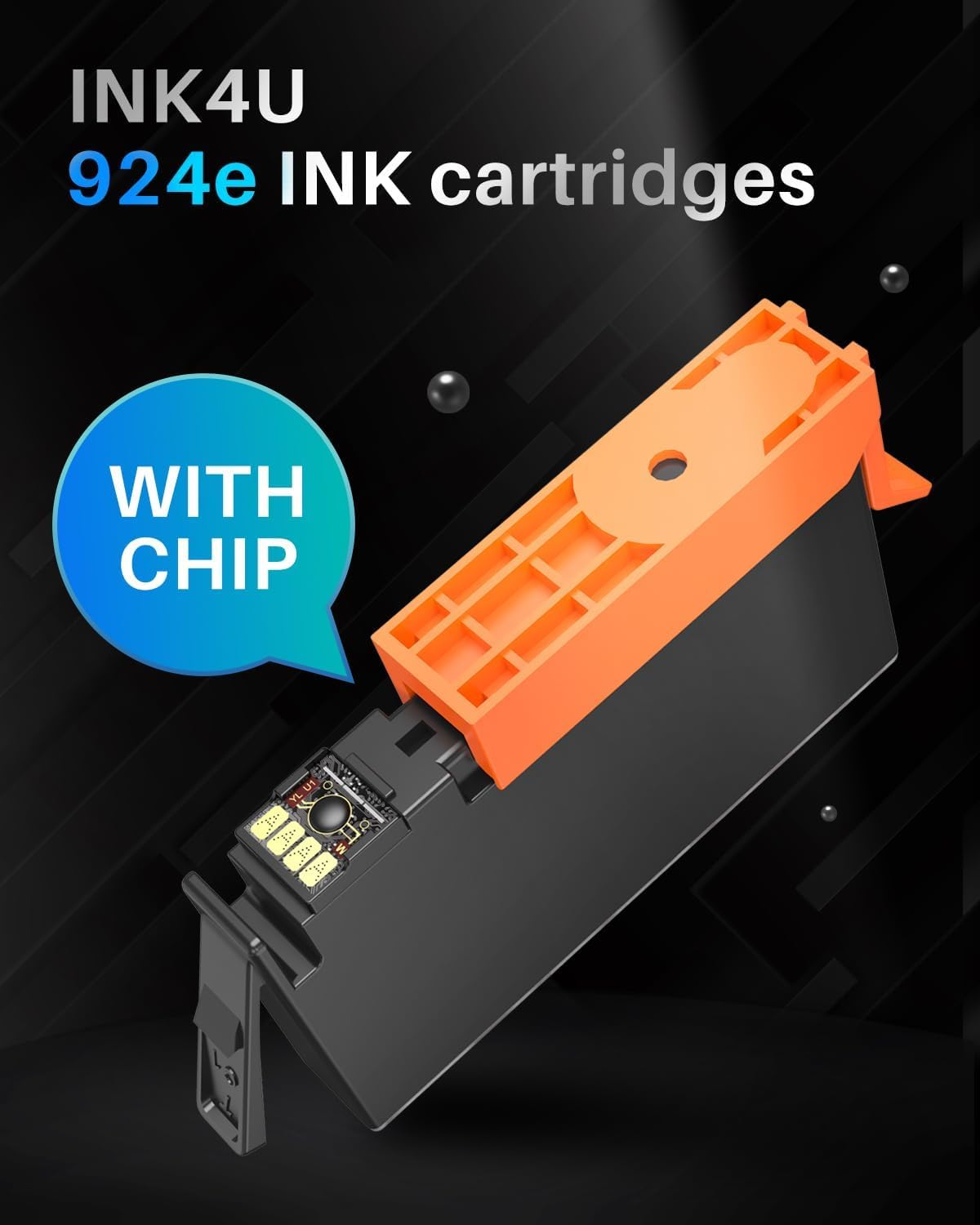 INK4U Cartuchos de Tinta 924 con Chip compatibles con HP 924 para HP OfficeJet Pro 8120 8122 8123 8125 8128 8130 8132 8133 8134 8135