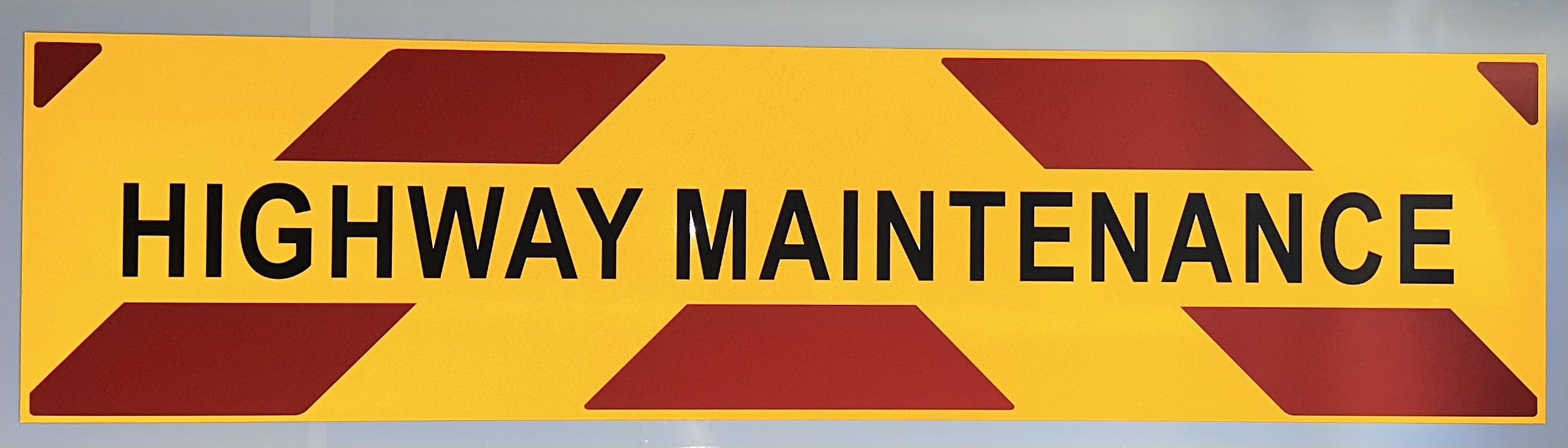 Chapter 8 Retro Reflective Vehicle Cheverons - 120x30 cms Highway Maintenance - Van car Lorry Tipper (Self Adhesive Sticker)