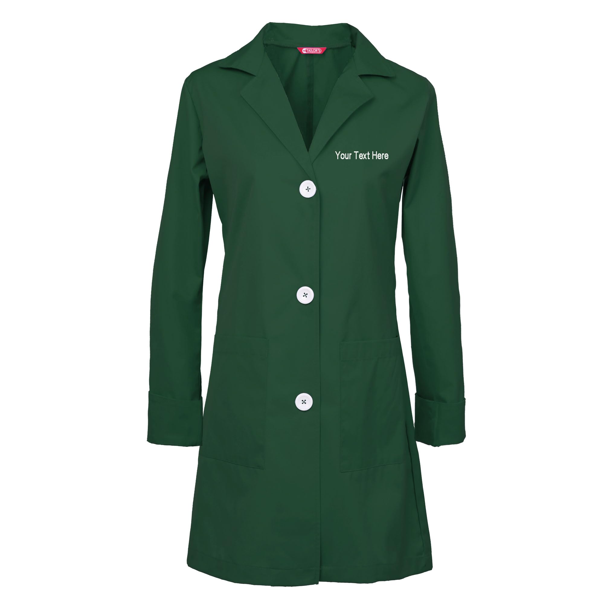 Tailor's Women's Hunter Personalised Embroidered Lab Coat