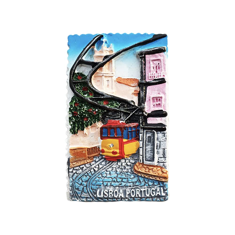 Calamita da frigorifero 3D di Lisbona, Portogallo, regalo di souvenir