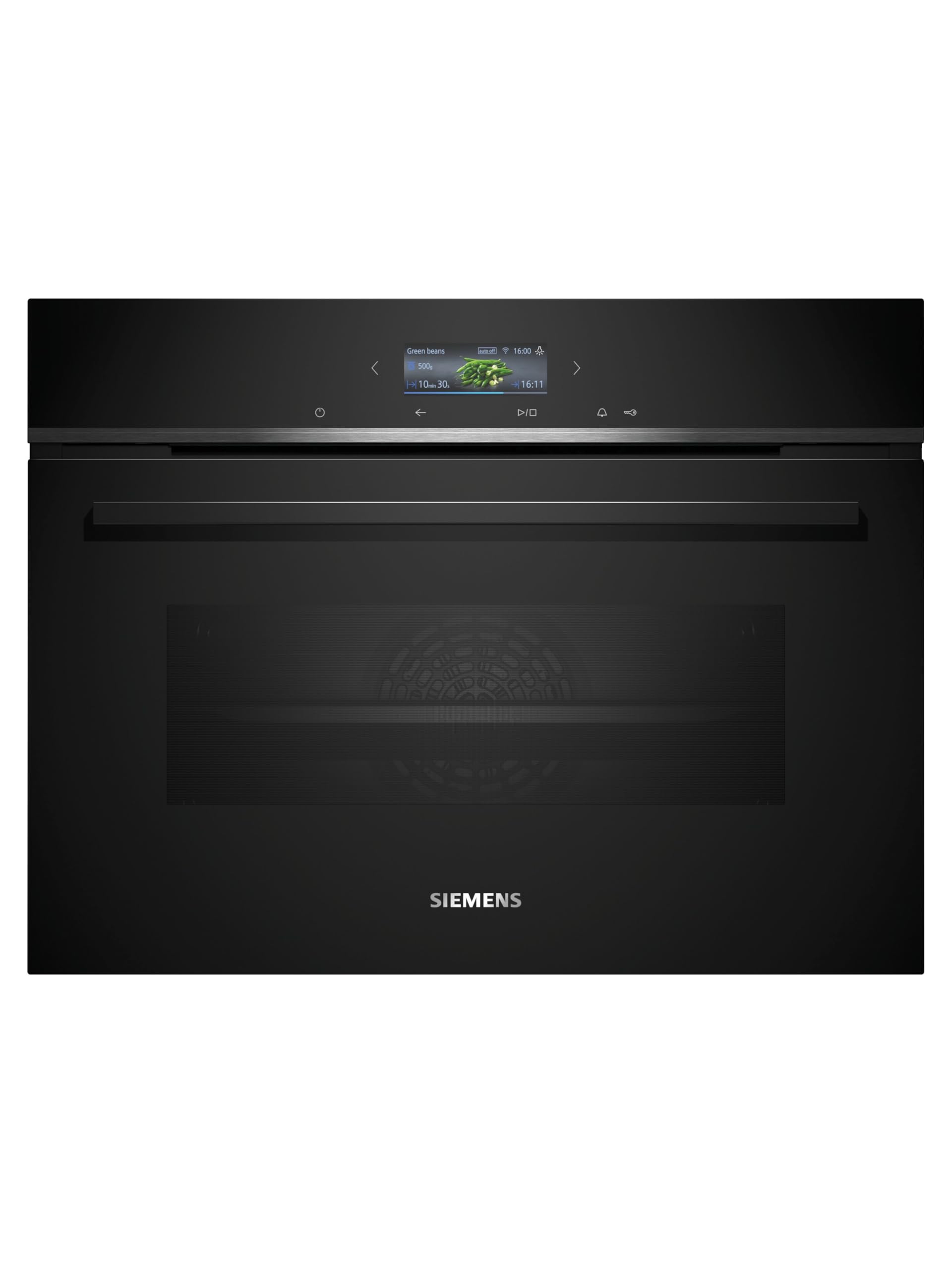 Siemens iQ700 CB774G1B1 Einbau-Kompaktbackofen 60 x 45 cm Schwarz activeClean Pyrolyse Air Fry Touchscreen