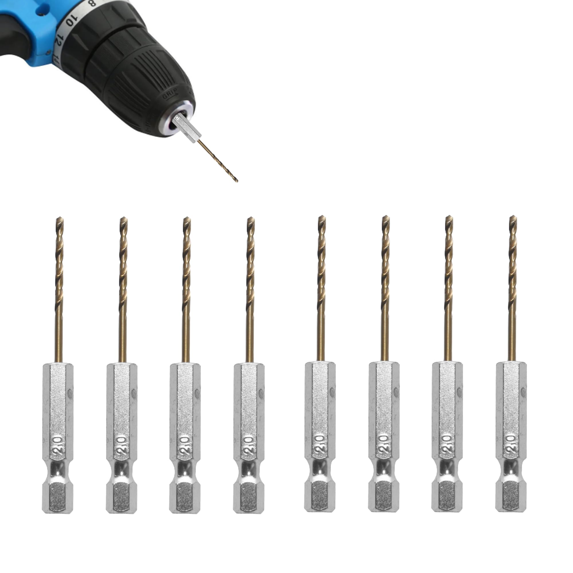 8PCS Hex Drill Bit Set Pilot Drill Bits 2mm Hex Drill Bits