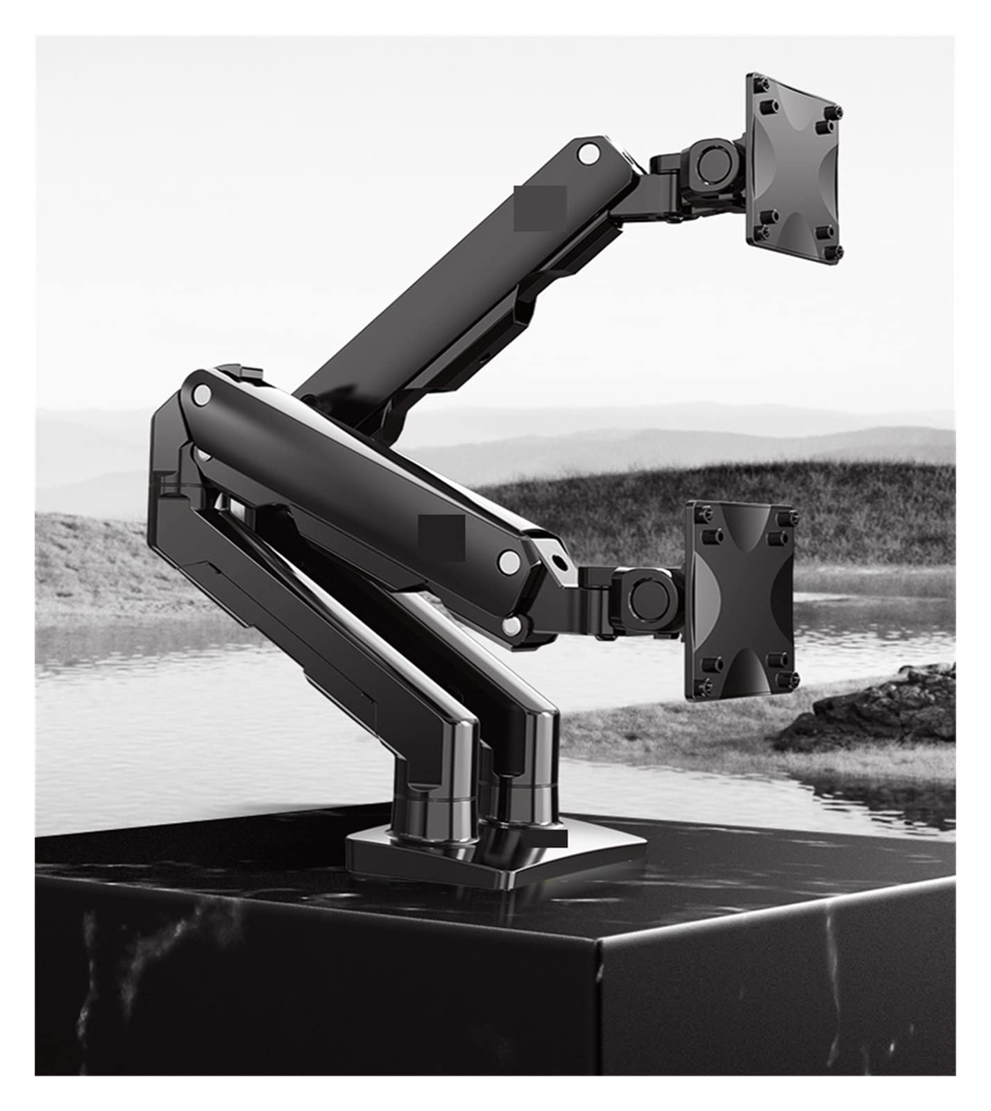 Supporto per Schermo, Braccio Meccanico a Molla per Monitor da scrivania a Doppio Arco da 27-34 Pollici, Portata 5-16 kg, Supporto per Monitor ultrawi,