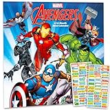 Avengers Calendar 2026 - Deluxe 2026 Marvel Avengers Superhero Wall Calendar Bundle with Over 100 Reminder Stickers (MCU Gifts, Office Supplies)