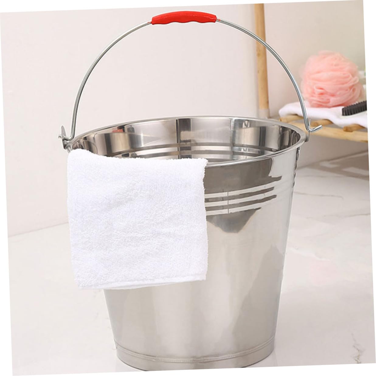 DOITOOL Cubo de Acero Inoxidable 304 de 8L con Tapa Cubo Multiusos para Almacenar Agua Leche o Hielo Portátil y Resistente Adecuado para Hogar Cocina y Uso Ganadero