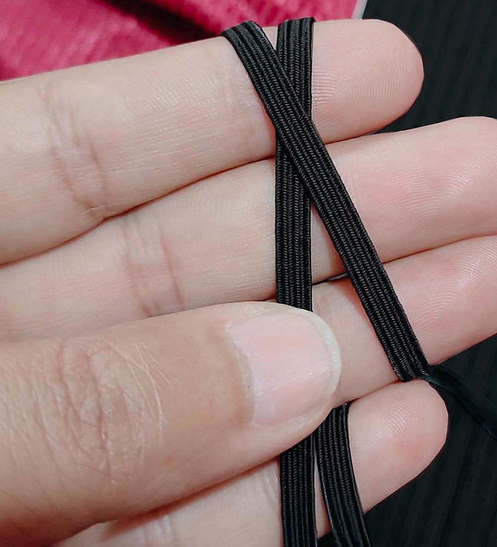 Noshad Sewing Flat Elastic 5mm Black (10Meter - 11Yard)
