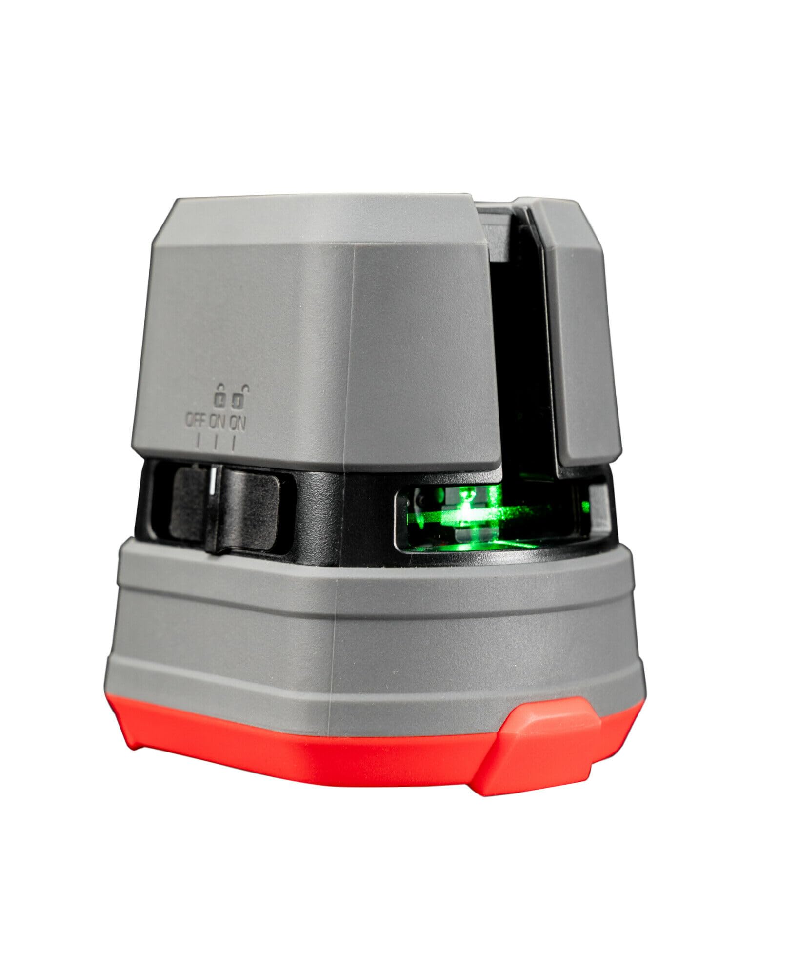 PRO - Laser Krzyżowy - Zielony - Laser Samopoziomujący, 2 linie 90°, Wyznaczanie Skosów, z Gwintem 1/4, Zasilany Bateriami - TYXER One G