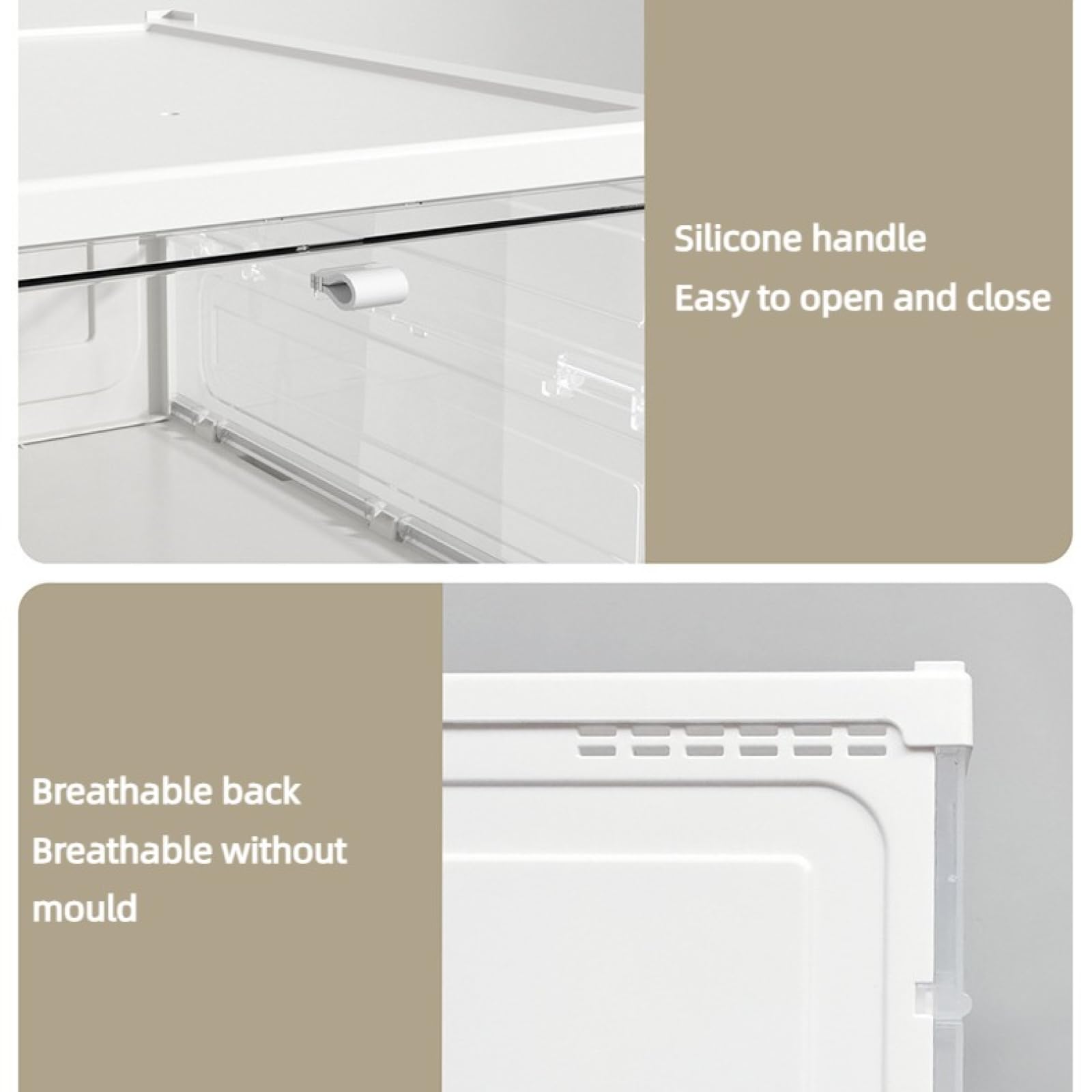 OWKAY Pieghevole integrato Scarpiera Organizzatore e Scatole di Immagazzinaggio Cabinet Trasparente Visibile Installazione Libera Rack