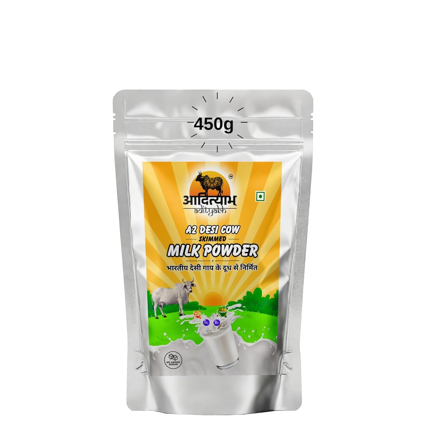 A2 Cow Skimmed Milk Powder 450g (Pack of 1) | Clean & Natural | No Added Sugar | No Preservatives | Nutrient-Rich Dairy Powder | Ideal for Tea, Coffee & Daily Kitchen Use-image-6