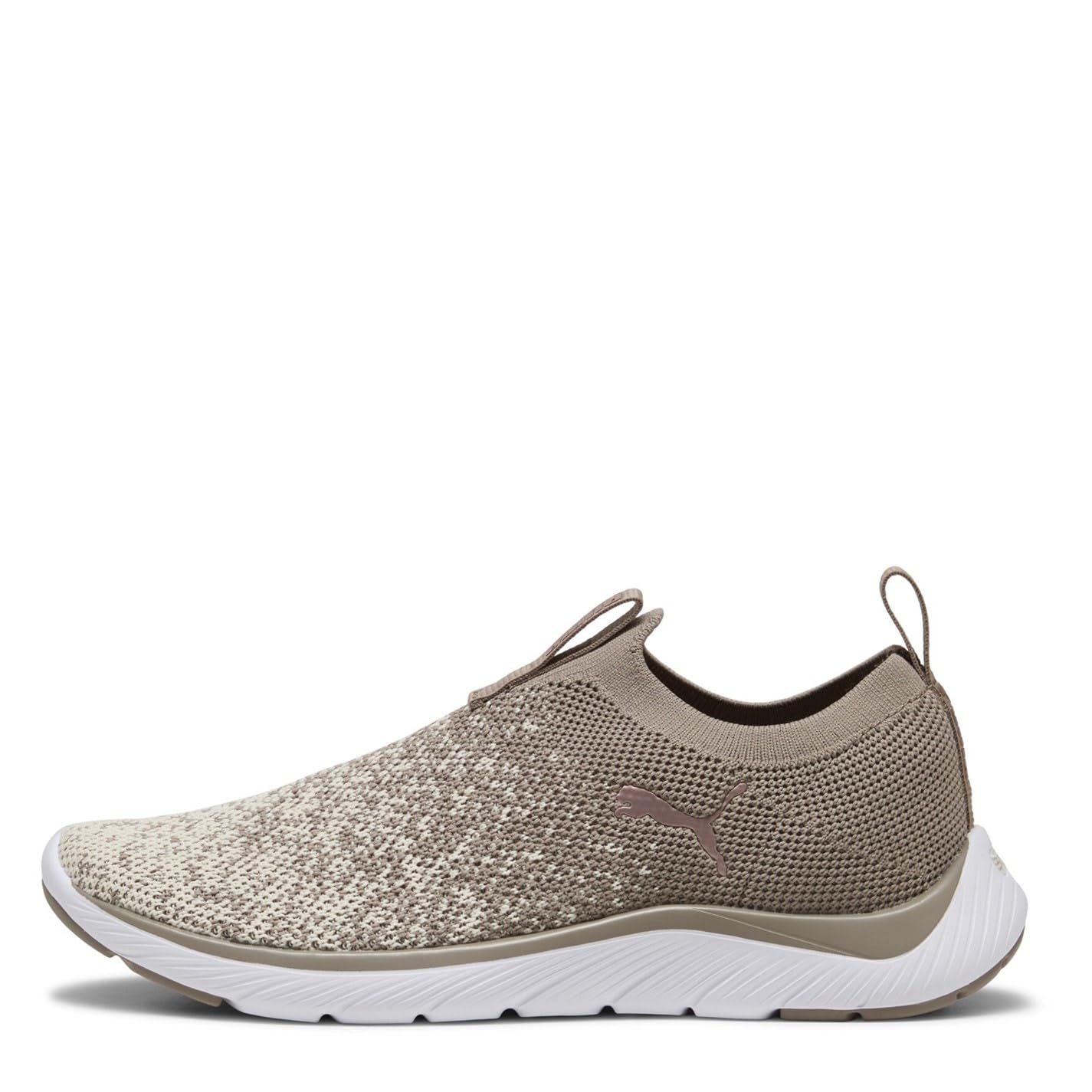 PUMA Women's Softride Remi Slip-on Knit Running Shoes, Mouse Gray-Warm White-Rose Gold, 12 UK