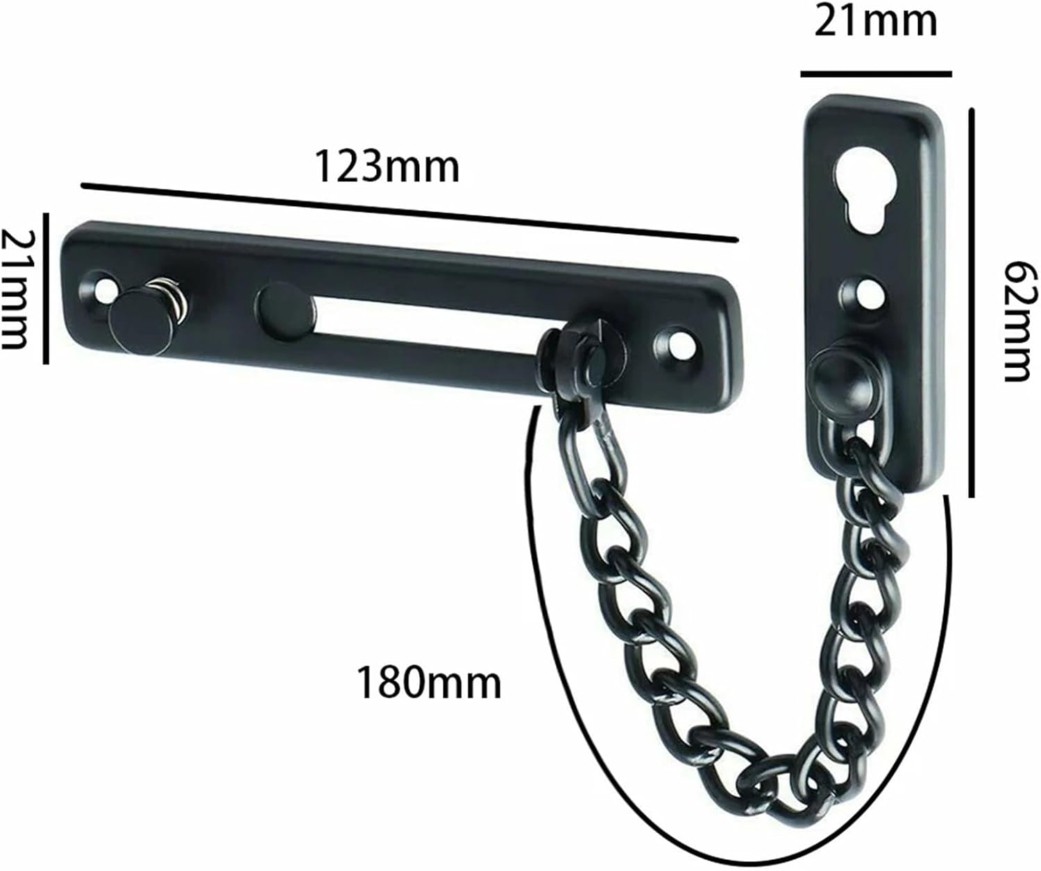 Door Chain Lock 8Pcs Stainless Steel Locks for Inside Door Anti-Theft Sliding Chain Latch Restrictor Catch Hardware