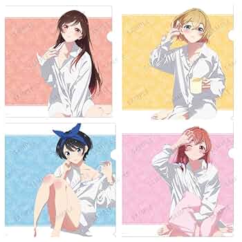 Amazon.co.jp: かのかり 4枚組 彼シャツA4クリアファイル 彼女お