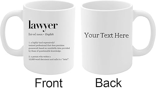 Miniatura 2 de Panvola Taza personalizada con definición de abogado de leyes, regalos de graduación para estudiantes, taza de cerámica, novedosa, taza de café de