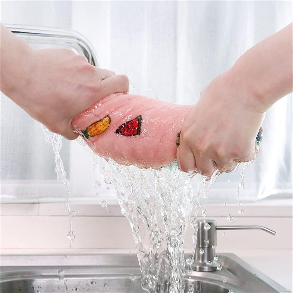 5/10pcs Household Fiber Kitchen Towel Absorbent Thickened Cleaning Cloth Wipe Countertop Kitchen Towel 27 * 16cm(27 * 16CM-10PCS)