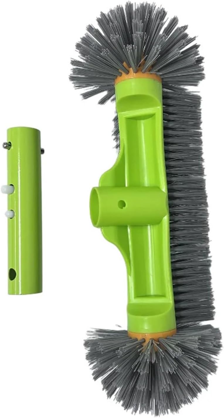 Pool Brush Head with Round Ends, Cleaning Pool Walls Pool Brush with EZ Clip