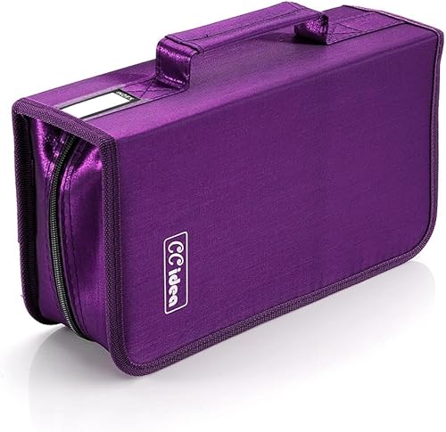 Miniatura 14 de CCidea Estuche para CD y DVD, capacidad 264, carpeta multimedia, cartera de CD, folleto de disco, 11.4 pulgadas de largo x 6.4 pulgadas de ancho x