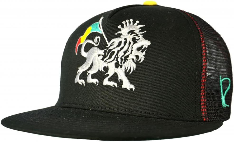 Rocket448 Men's Jamaica Zion Snapback Adjustable Black