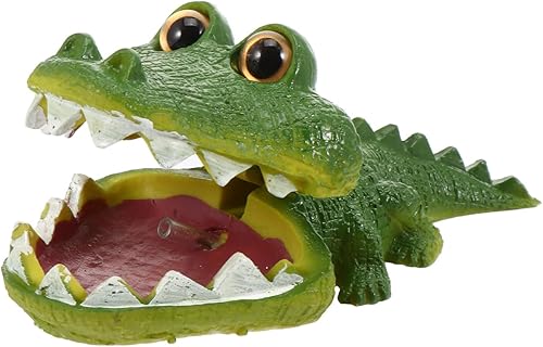 iplusmile Adornos de cocodrilo para pecera, juguetes de burbujas, accesorios de aire, decoración de animales, acuario, caimán, acuario, paisaje,