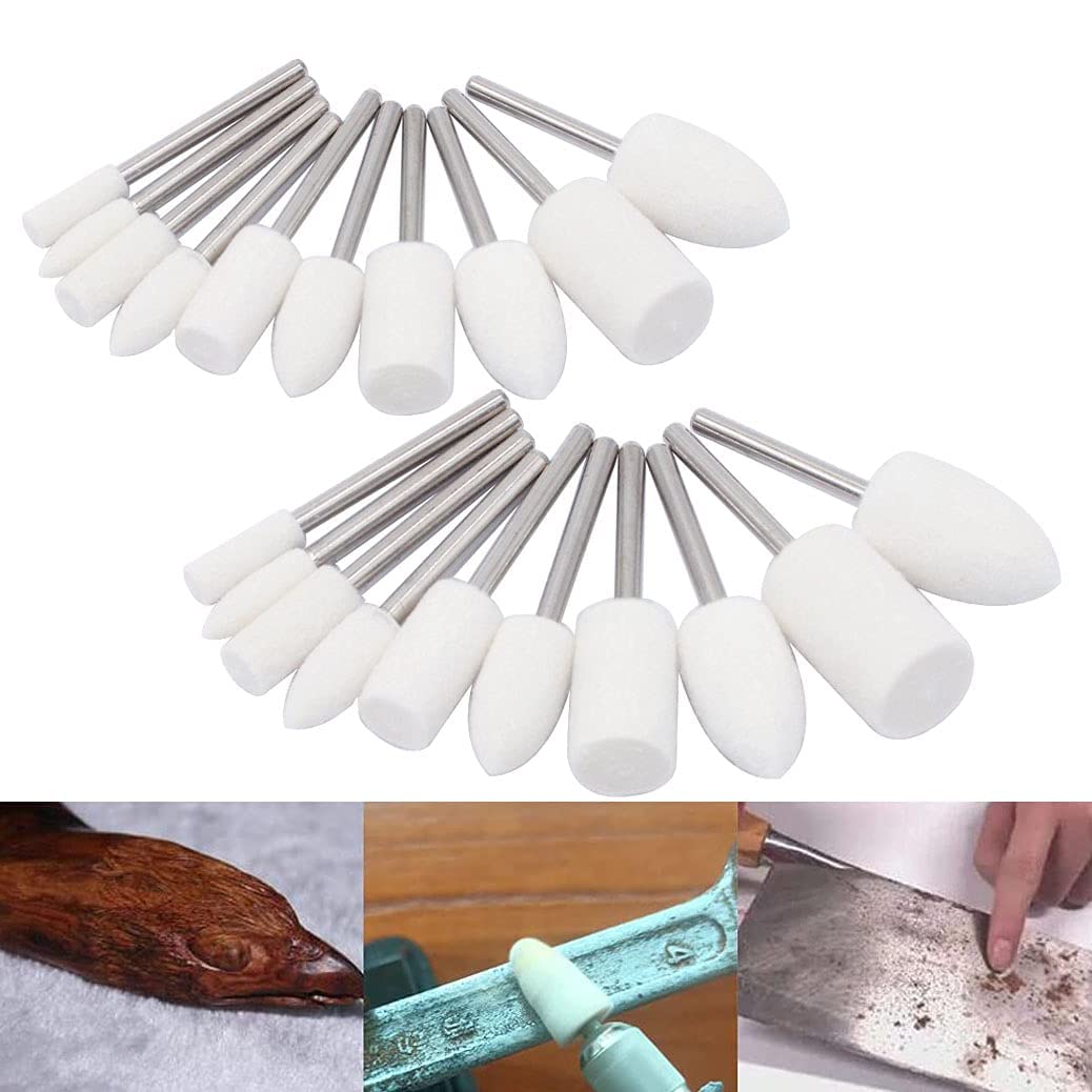 Wool Polishing Bits - 60 Pcs for Rotary Tools -5