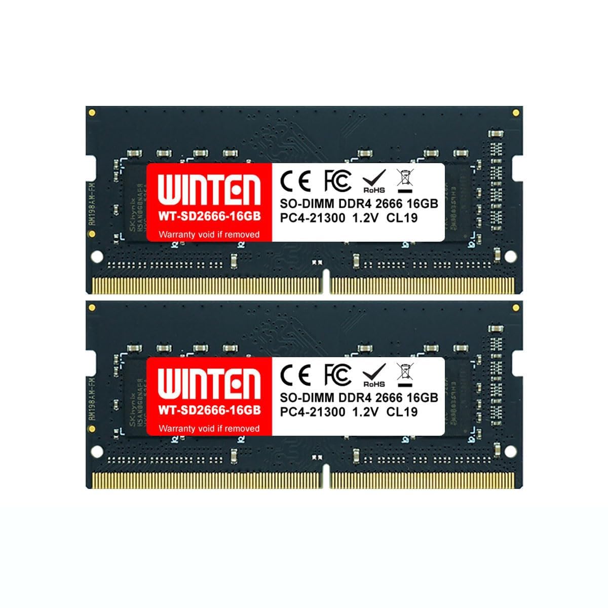 Amazon.co.jp: WINTEN ノートPC用メモリ DDR4-2666 32GB（16GB×2枚
