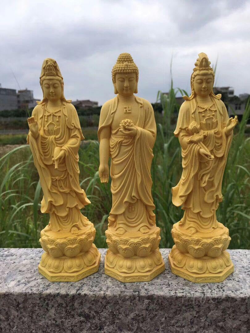 Amazon｜極上品 西方三聖 阿弥陀如来 観音菩薩 勢至菩薩 仏教工芸品 