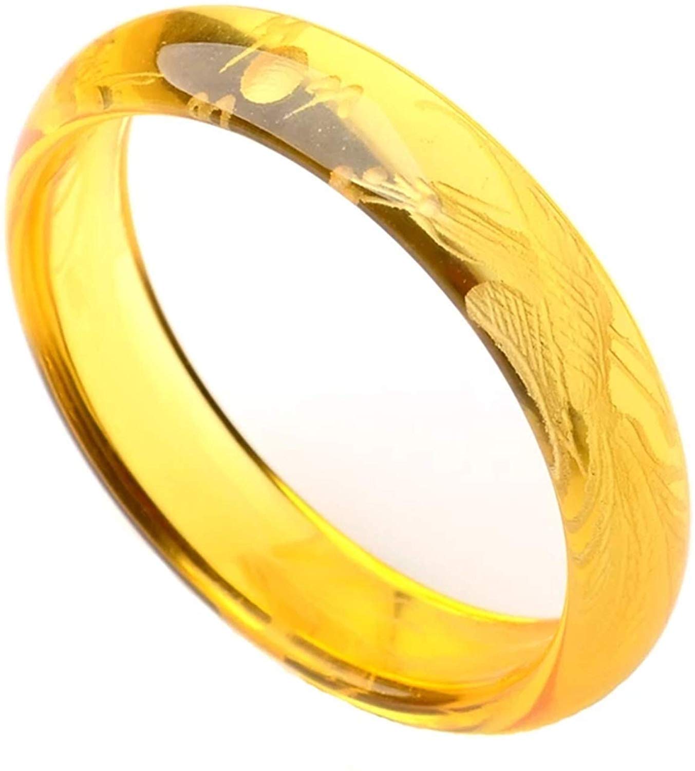 Bague Citrine Naturelle Dragon et Phénix 55-62 mm en quartz sculpté main - 5