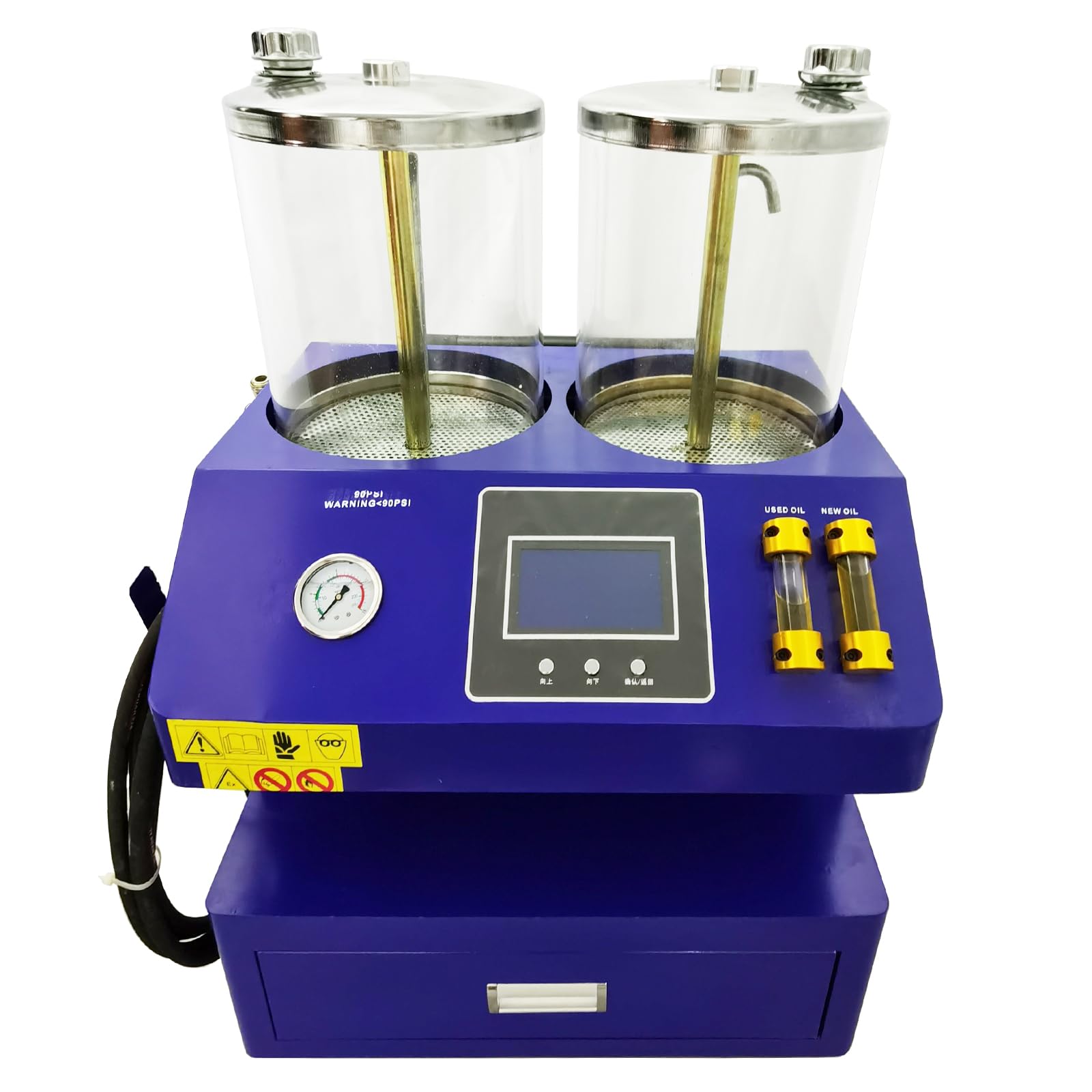 EQCOTWEA Fully Automatic Visual Transmission Fluid Oil Exchange Flush Cleaning Machine Gearbox Cleaning and Oil Replacement Machine Transmission Cleaning Oil Changer DC12V with Two 20L Oil Boxes