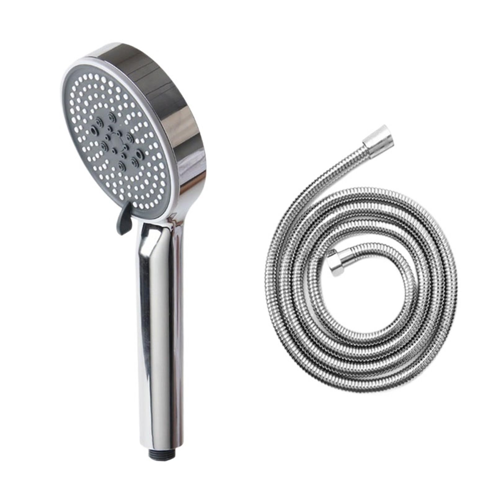 Alcachofa de ducha de alta presión de 12 cm, 6 pulverizadores ajustables, ahorro de agua, accesorio de baño Ch h con manguera, máxima experiencia de ducha