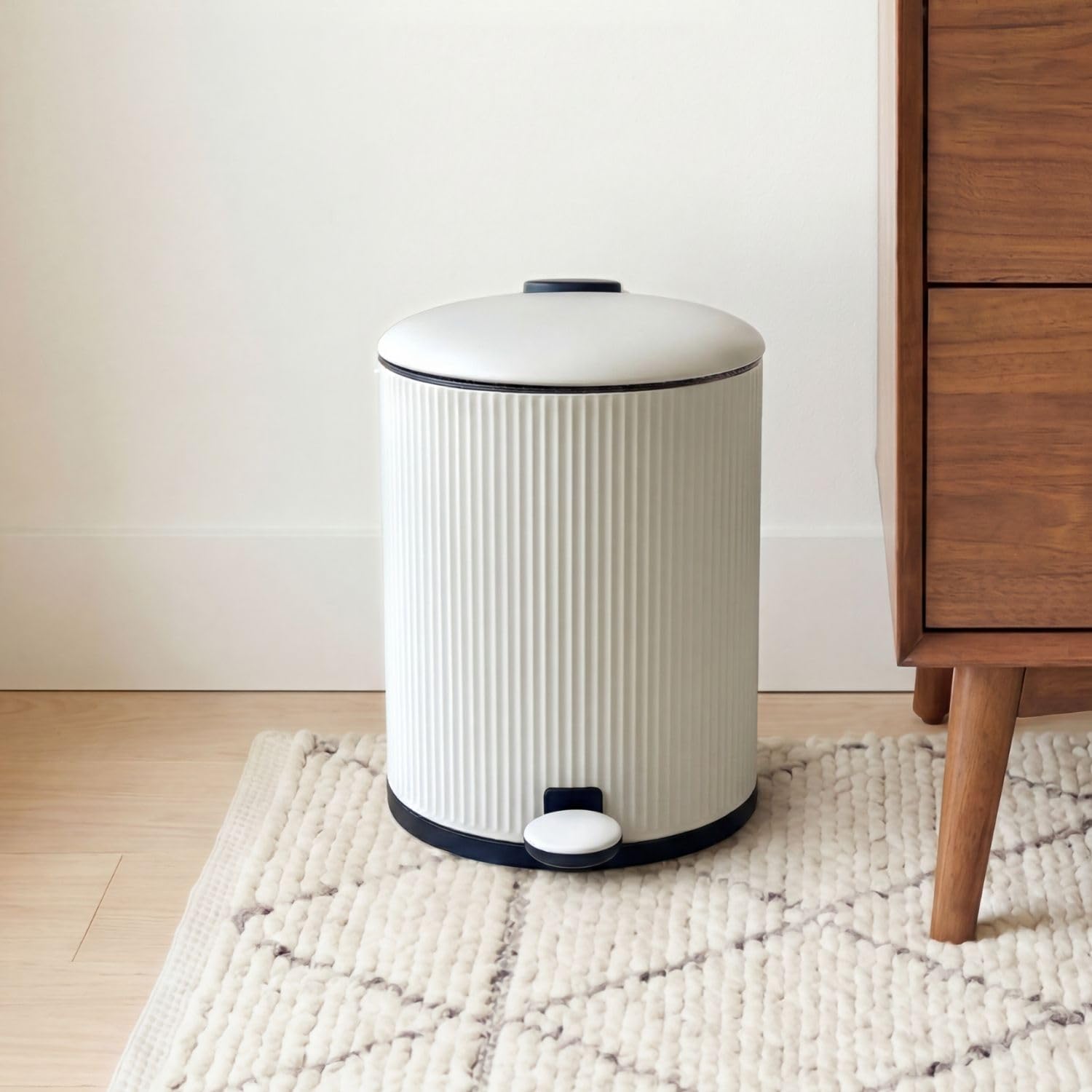 MASON HOME Trove Beige Matt Dustbin (5L) - 1pc | Essential - Utility - Trash - Garbage - Waste | Bathroom - Bedroom - Kitchen - Living Room - Office - Residential | Effortless - Elegant - Modern-image-27