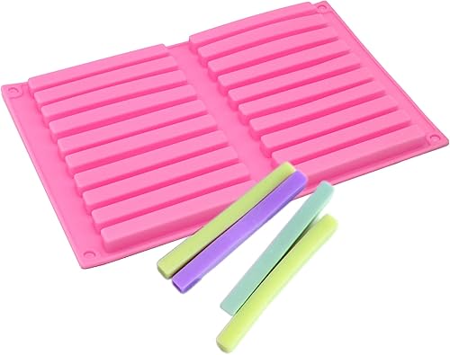 X-Haibei Molde de silicona de 20 cavidades, 3.9 in, para chocolate, galletas, dulces, jabón, reciclaje de crayones y palitos de hielo