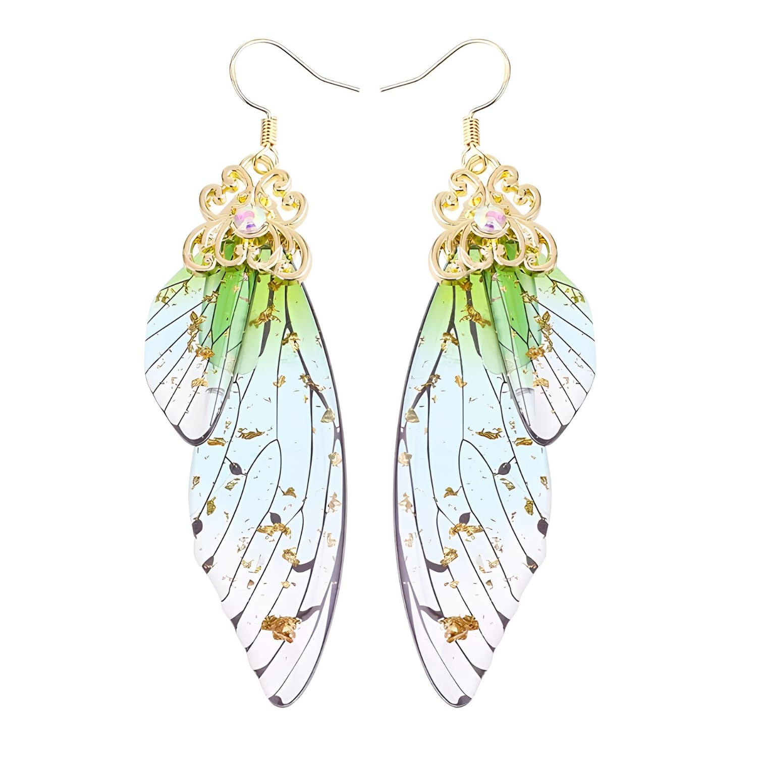 Multicolored Butterfly Wing Drop Earrings for Women Stylish-image-11