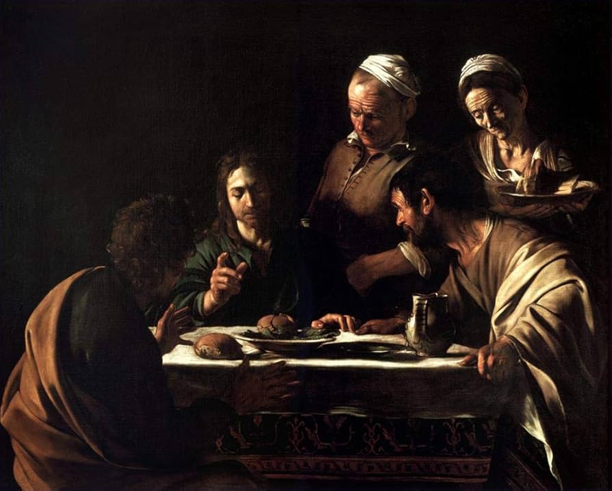 6 pinturas a óleo Última Ceia em Emaús Caravaggio Jesus Cristo decoração de arte em tela - Obras famosas 01, $50-$2000 pintadas à mão por professores de academias de arte | Amazon.com.br