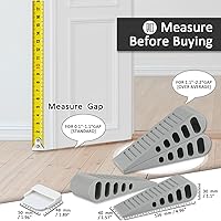 Vista 2 de JQK DSB61-GY-P6 - Paquete de 6 topes de puerta de goma termoplástica suave de alta calidad para la parte inferior de puerta resistente en azulejos