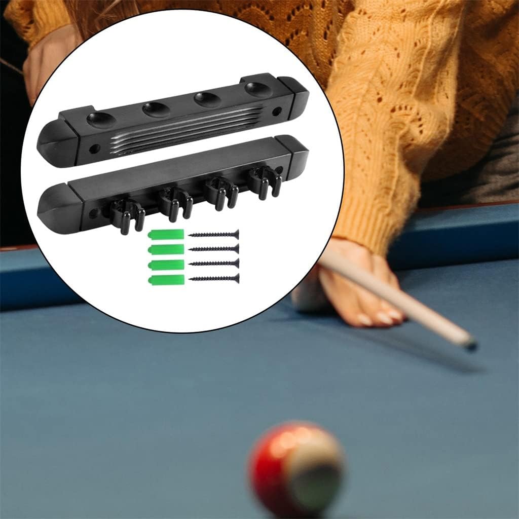 Pool Cue Rack Stick Holder Table Sticks Clips Wooden Hanging Rod Organizer Storage Billiard