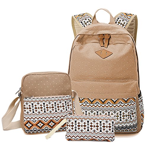 HITOP Backpacks for Teen Girls, Cute Fashion School Student Bookbag Set, Laptop Bag