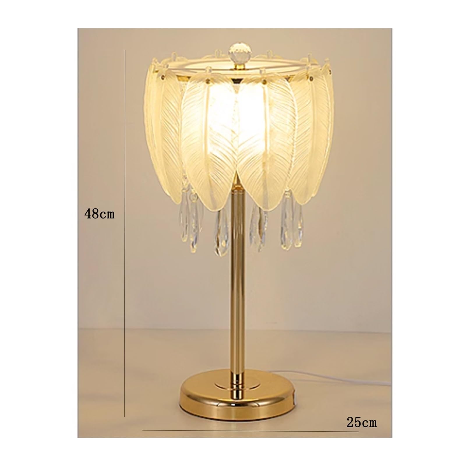 Lampka nocna Lampa biurkowa Ziemia z regulacją jasności do sypialni, nowoczesna szafka nocna kryształ dekoracyjny