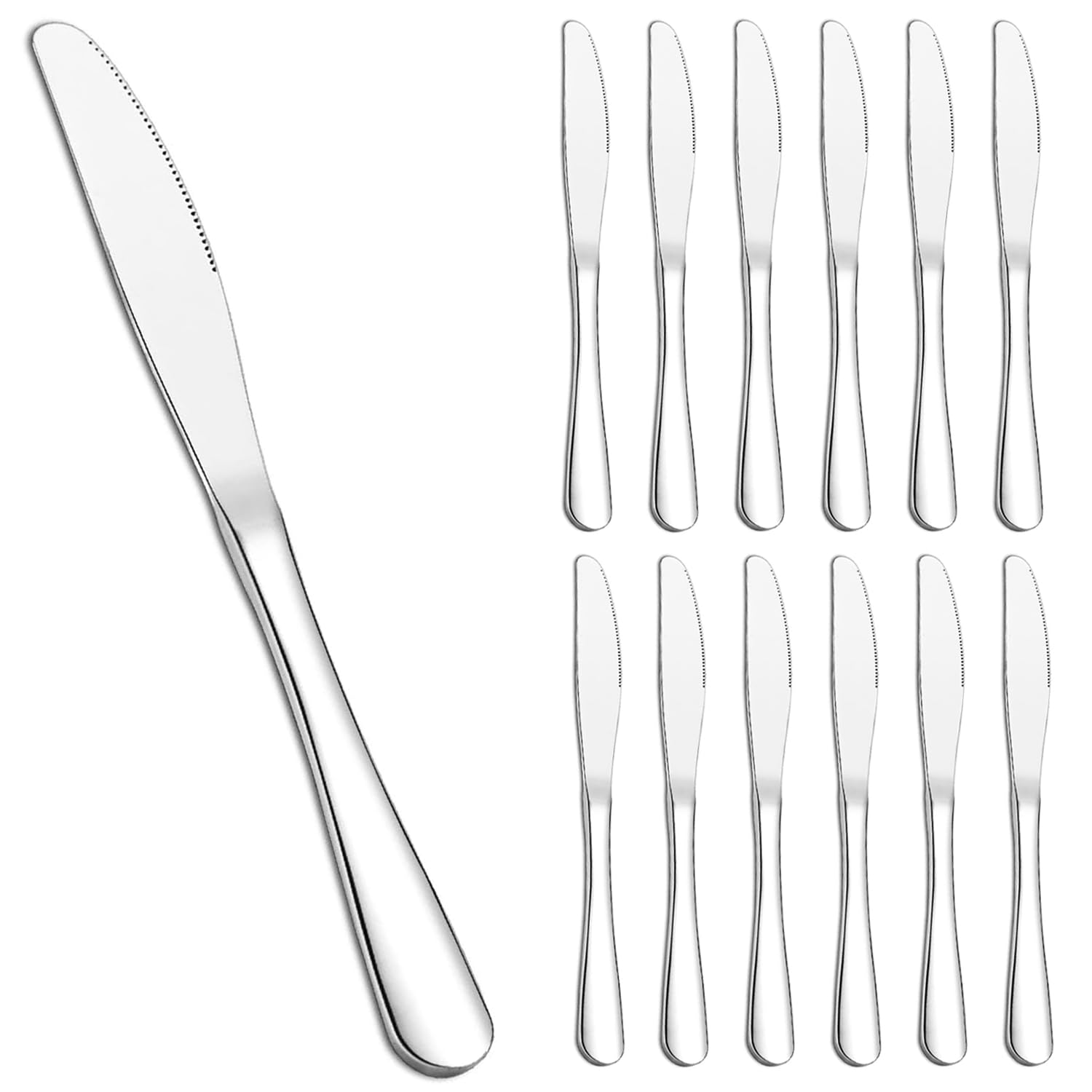 AEX Premium 12-Piece Stainless Steel Knives Set โ Dinner Knives, Table Knives, Cutlery Knives, Kitchen & Dining Knife Set, Dishwasher Safe, Ergonomic Handle, Rust-Resistant, Household Cutlery โ image 1