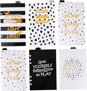 VILLCASE 6 Conjuntos De 30 Unidades De Divisórias De Papel Para Notebook Separadores De Fichário Separadores De Fichário Separadores De Fichário Separadores De Fichário Guias De