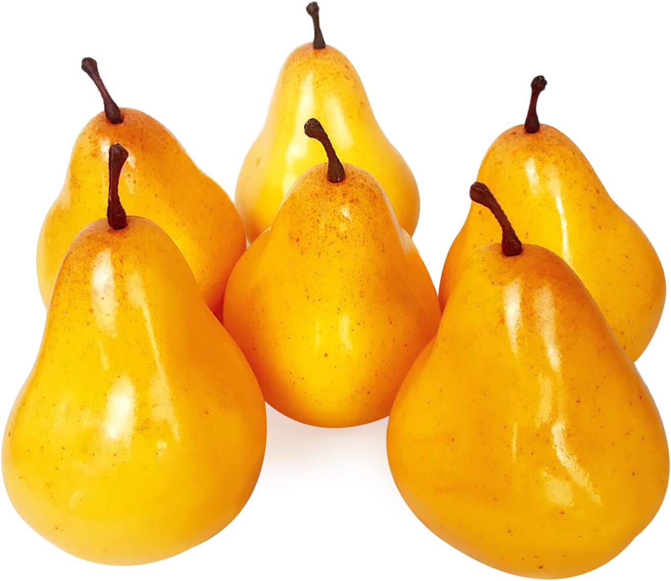 Lorigun 5 Pcs Artificial Pears Simulation Fake Fruit Photo Props Home Decoration