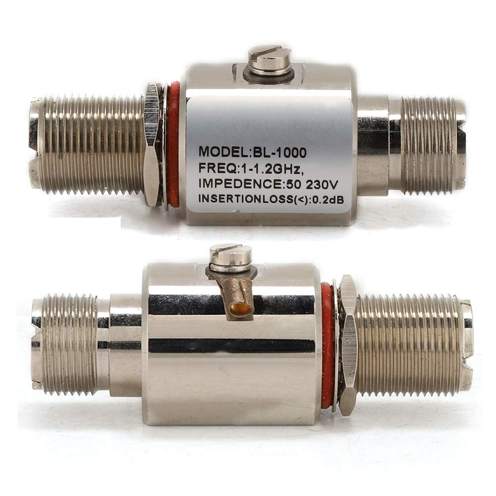 KIMISS Protecteur Coaxial, BL 1000 1 Parafoudre 1,2 GHz 200 W avec PL259 Femelle UHF 50 Ohm Accessoires électroniques Fournitures Multiprises Protecteurs Protecteurs Interface SO239 M