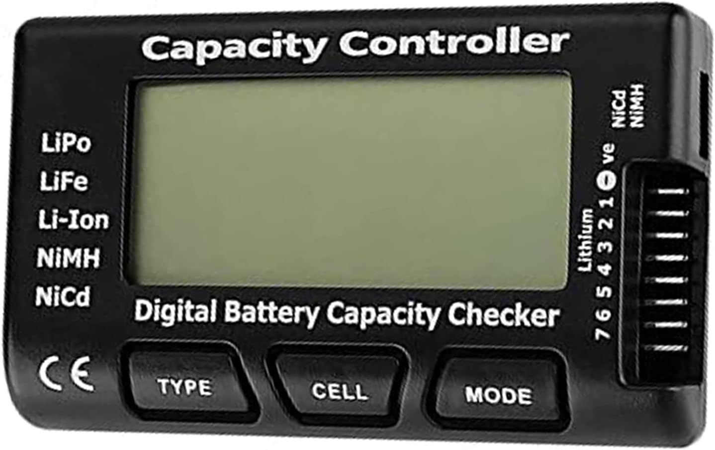 Digital Battery Capacity Tester, Battery Capacity Voltage Tester Controller Tester with LCD,for LiPo LiFe Li-Ion NiMH Nicd RC Batteries