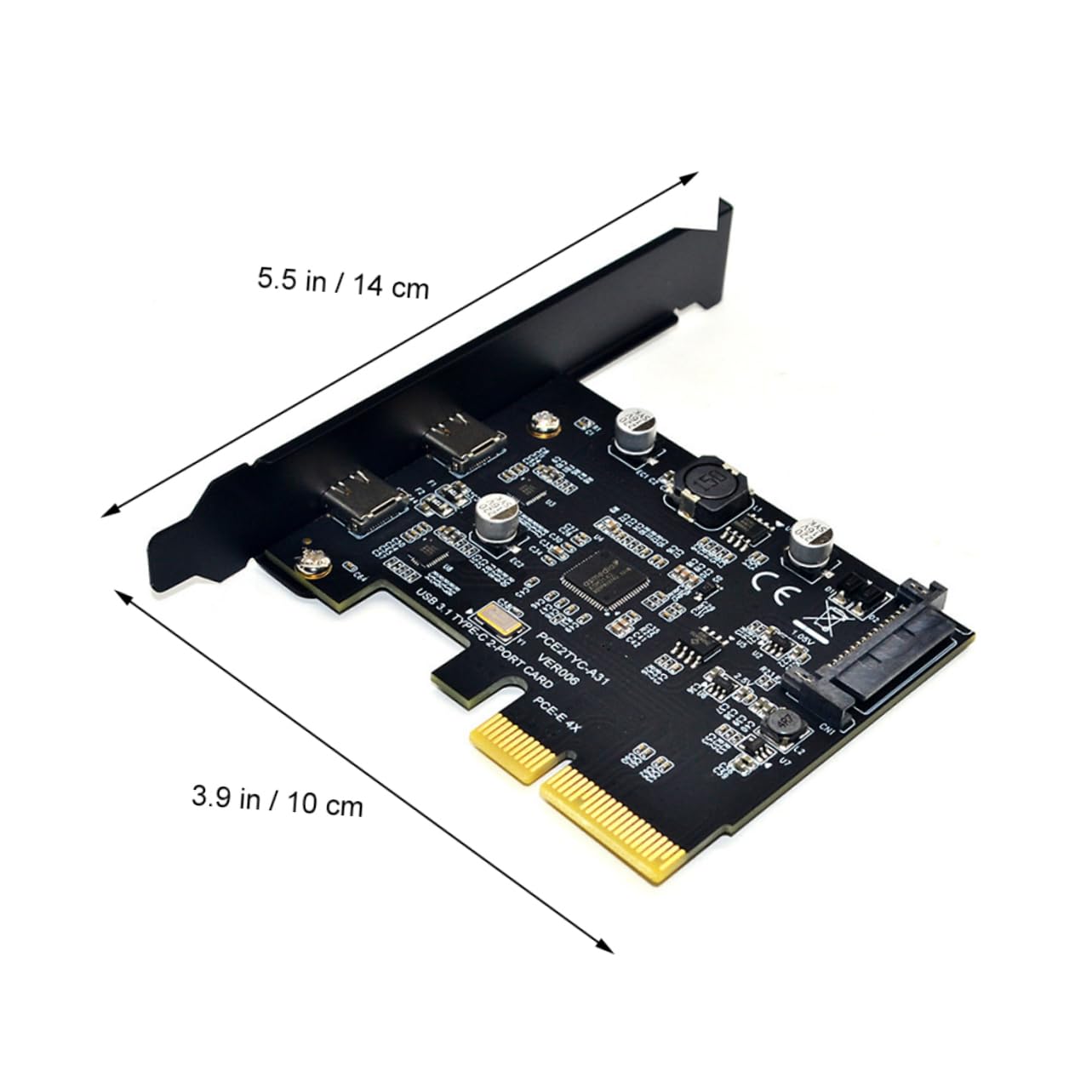 VILLCASE USB Expansion Card Dual Type- Pcie Compatible for High-Speed Data Transfer for and External Drives Supports Xp