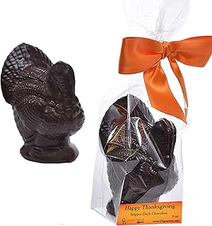 CGgourmet Dark Chocolate Turkey Favors, 4-pack, 3D - Belgian Chocolates