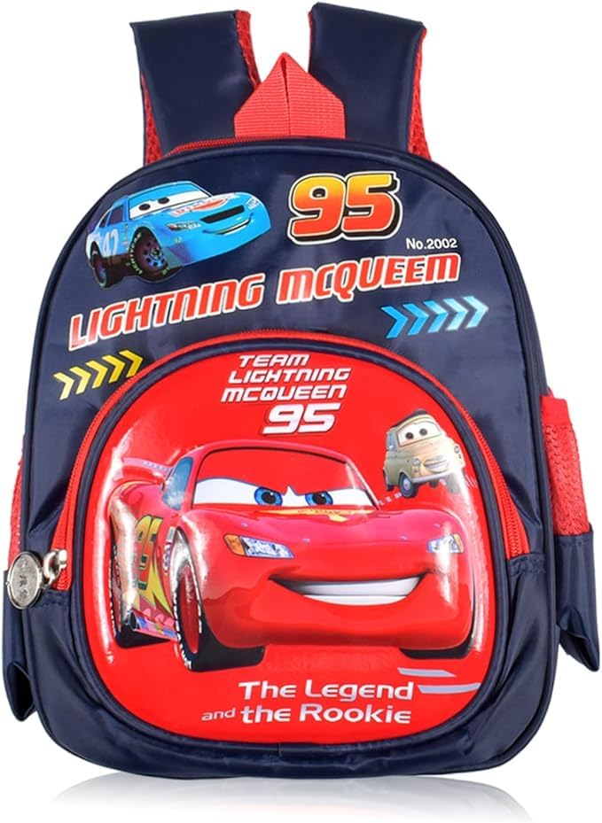 Runup Cars Mochila para niños, Rayo McQueen Cartoon Mochilas escolares para niños y niñas, Mochila impermeable ajustable para jardín de infantes de 11 pulgadas, f, 1