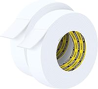 Vista 9 de Cinta de espuma de sellado de una cara de 1.8 pulgadas x 16.4 pies, cinta de esponja resistente a la intemperie, cinta de sellado aislante Blanco