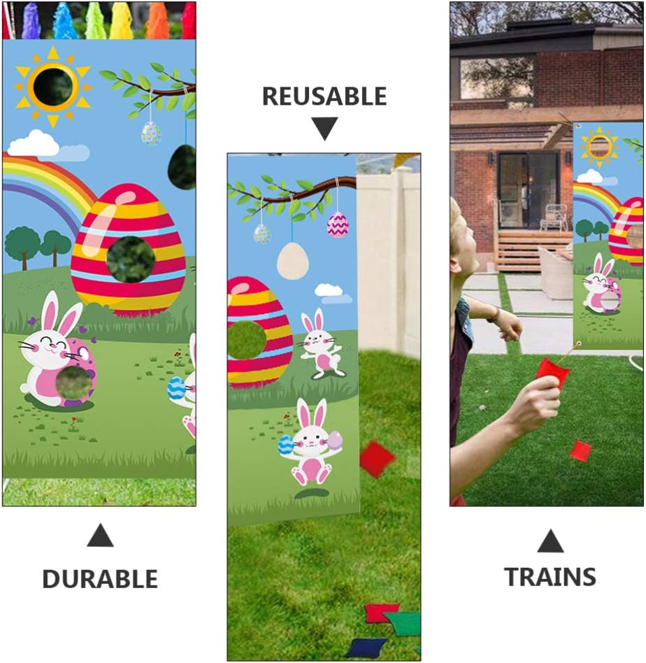 在庫あり 即出荷可 Tomaibaby イースターバニートスゲームバナーゲーム投げ旗イースターエッグウサギバナーイースターパーティー装飾用品イースター ファミリートスゲーム Www Musicademitierra Com Ar
