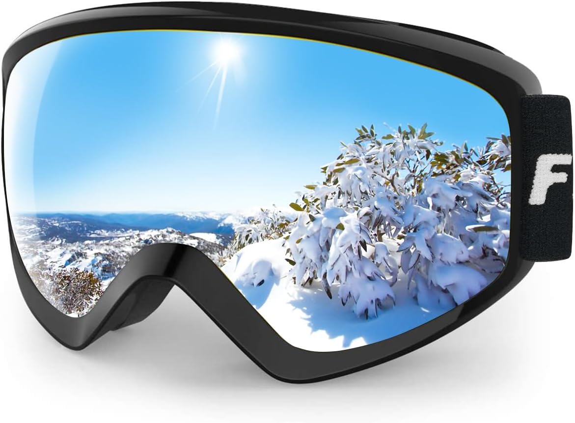 findway Kids Ski Goggles, Kids Snow Snowboard Goggles for Boys Girls Youth OTG